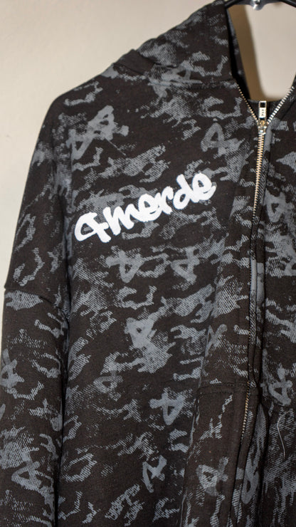 Pmerde Camo Zip-up Hoodie